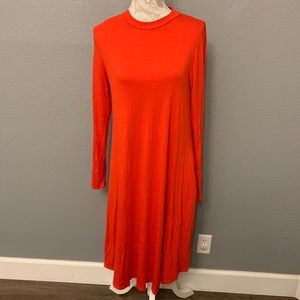 Reborn J Red Long Sleeve Dress L